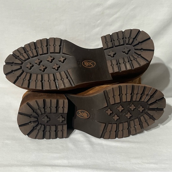 Sofft Jordie Chelsea Ankle Boots Camel Suede Waterproof Lug Sole - Picture 8 of 13